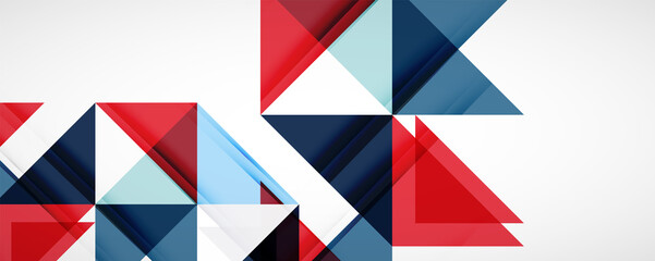 Geometric abstract background. Techno color triangle shapes. Vector illustration for covers, banners, flyers and posters and other designs