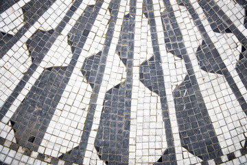 black and white marble tile texture background