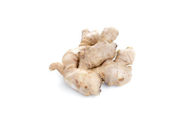 ginger root on white background