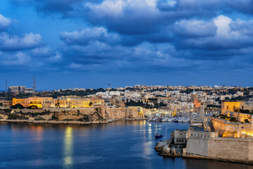Fototapeta na wymiar Towns of Kalkara and Birgu in Malta