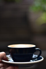 a cup of latte