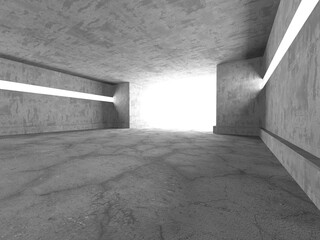 Obraz premium Abstract architecture background. Empty rough concrete interior