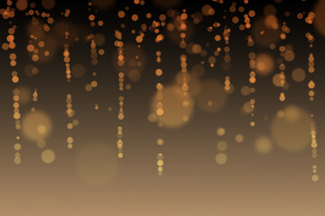 golden christmas lights background on dark background © Michaela
