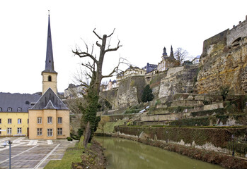 Neumunster Abbey in Luxembourg city. Luxembourg