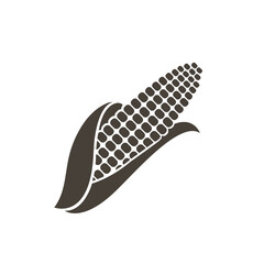 monochrome corncob icon isolated on white background