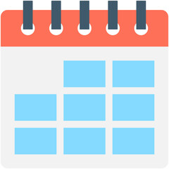 
Calendar Flat Vector Icon
