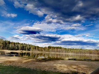 landscape with a fence