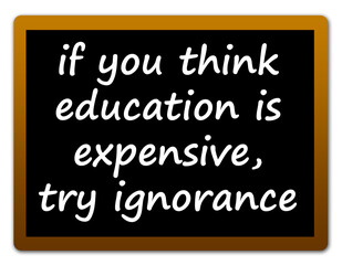 Obraz premium education versus ignorance
