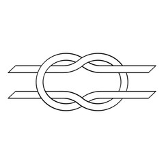 vector monochrome icon with ancient symbol Hercules knot for your project