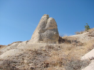 Landscapes of numerous rocks of various shapes and sizes formed by ancient volcanic eruptions.