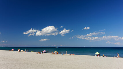 Fototapeta na wymiar Acqua Nera beach in Upper Corsica coast 