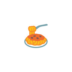 Spaghetti vector isolated icon illustration. Spaghetti icon