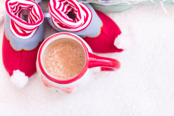 Christmas and new year decoration backgroud. Retro style