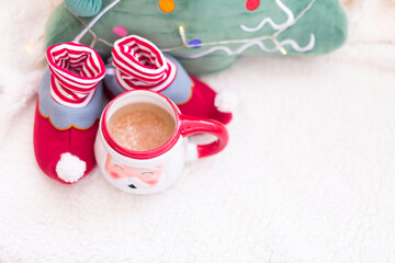 Christmas and new year decoration backgroud. Retro style