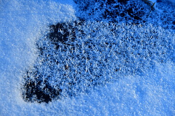 Ice crystals on the river Sinetuliсa