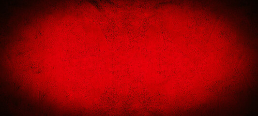 Dark abstract black red stone concrete paper texture background banner with vignette