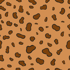 Leopard pattern. Abstract leopard seamless pattern. Vector illustration. 