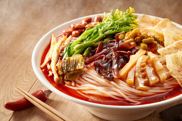 Delicious Chinese Guangxi Liuzhou cuisine, snail rice noodles