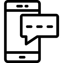 
Text Message Vector Line Icon
