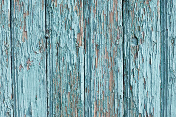 Wooden boards with old paint. Wooden background, texture