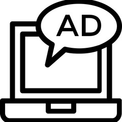 
Advertisement Vector Line Icon
