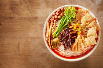 Delicious Chinese Guangxi Liuzhou cuisine, snail rice noodles
