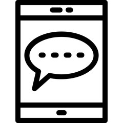 
Text Message Vector Line Icon
