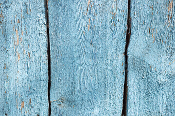 Wooden boards with old paint. Wooden background, texture