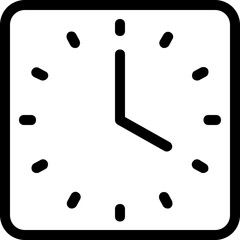 
Clock Vector Line Icon
