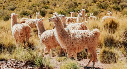 Des lamas du nord de l'argentine © Lucia