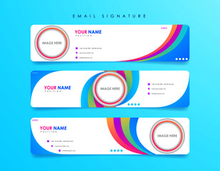 Email signature template full of color