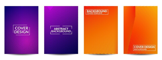 Cover geometric minimal. Set. Minimal covers design. Colorful line design. Vector Illustration