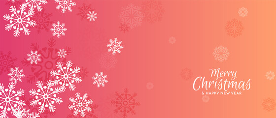 Beautiful Merry Christmas festival decorative banner