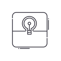 Idea solution icon, linear isolated illustration, thin line vector, web design sign, outline concept symbol with editable stroke on white background.