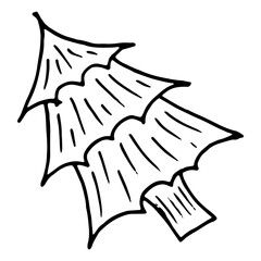 Christmas tree. Vector illustration of a Christmas tree, decorations.