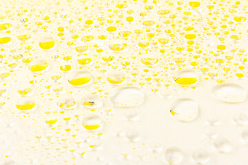 Water drops texture background. Water drops. Yellow.Selective focus.