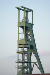Fototapeta na wymiar The colliery tower of Amelie colliery in Essen