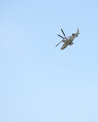   Helicopter Ka-52 at a military training ground