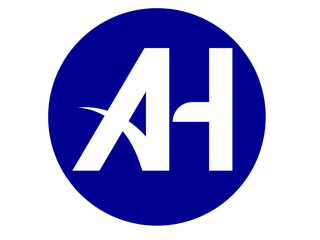 creative A H LOGO template.