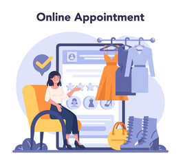 Fashion stylist online service or platform. Modern, creative