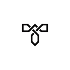 t initial logo design vector graphic idea creative