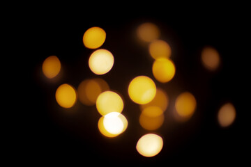 Background of gold bokeh lights