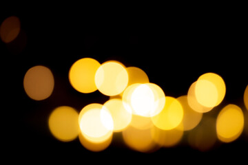 Background of gold bokeh lights