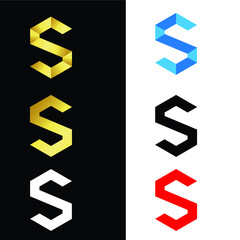 creative letter  S luxury gold logo Vector design.eps