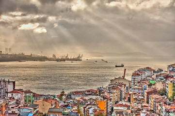 Sunrise over the Bosphorus, HDR Image