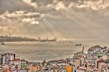 Sunrise over the Bosphorus, HDR Image