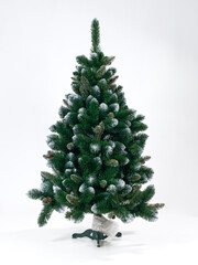 artificial christmas tree on a white background