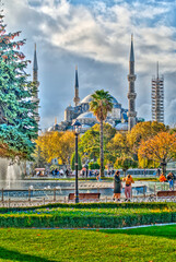 Fototapeta na wymiar Blue Mosque, Istanbul, HDR Image
