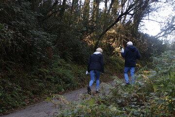 Hiking in the countryside