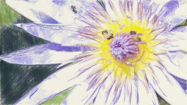 art drawing color of lotus flower
